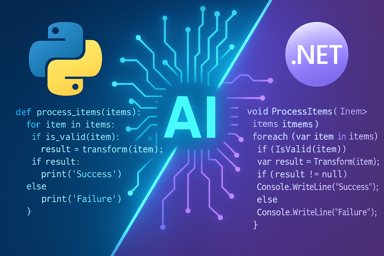 Refactoring from Python to .NET with AI